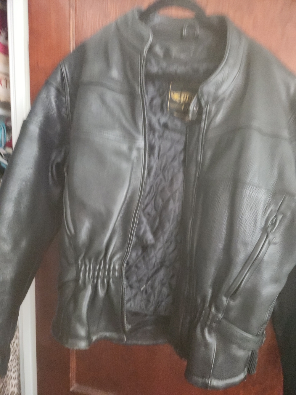 UNIK Premium Women's Black Leather Motorcycle Jacket - Size L